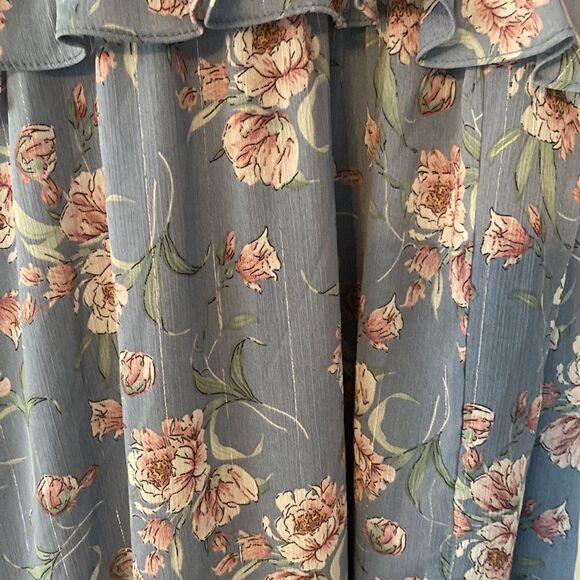 Floret Studios Floral Ruffled Chiffon Dress - Picture 5 of 8